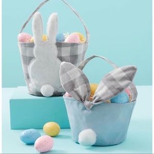 Mud Pie Blue Gingham Easter Bunny Basket